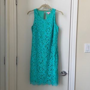 Lily Pulitzer Teal Lace Dress